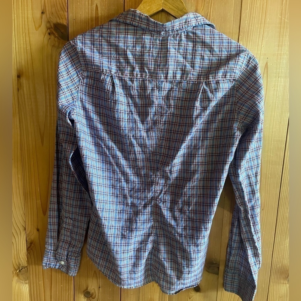 Frank & Eileen Cotton Plaid Blouse Sz Small Sm - Picture 2 of 6